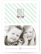 Wintermint Stripe Holiday Photo Cards