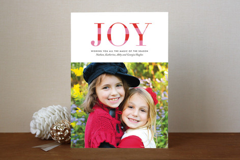 Striped Joy Holiday Photo Cards Striped Joy Holiday Photo Cards