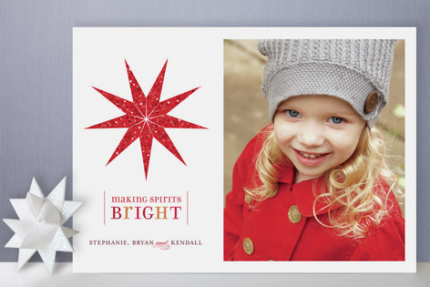 Bright Lantern Holiday Photo Cards