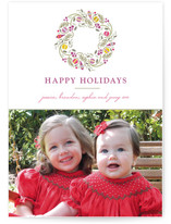 Trimmed Wreath Holiday Photo Cards