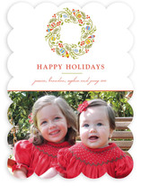 Trimmed Wreath Holiday Photo Cards