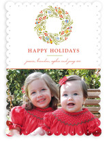 Trimmed Wreath Holiday Photo Cards