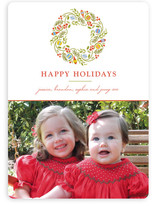 Trimmed Wreath Holiday Photo Cards