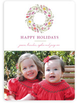 Trimmed Wreath Holiday Photo Cards