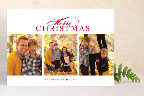 Scripted Merry Holiday Photo Cards