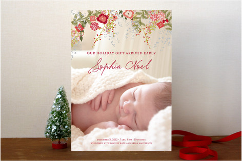 Fleur de Noel Holiday Photo Cards