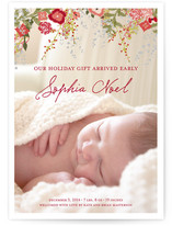 Fleurs De Noel Holiday Photo Cards