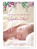 Fleurs De Noel Holiday Photo Cards