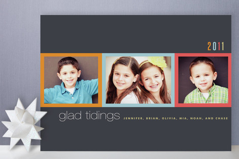 Colorful Frames Holiday Photo Cards