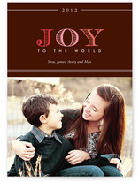 Colorful Joy to the World Holiday Photo Cards