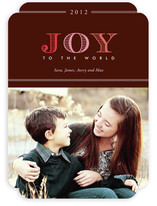 Colorful Joy to the World Holiday Photo Cards
