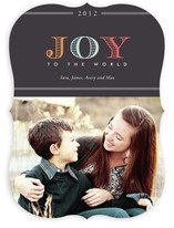 Colorful Joy to the World Holiday Photo Cards