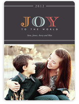 Colorful Joy to the World Holiday Photo Cards