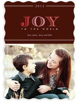Colorful Joy to the World Holiday Photo Cards