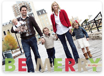 Simple Merry Holiday Photo Cards