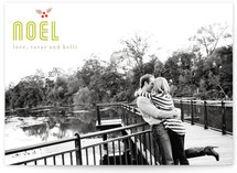 Holly Berry Noel Holiday Photo Cards