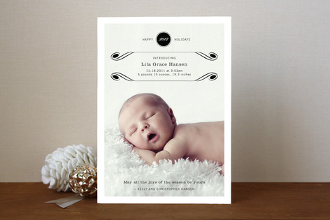 Luxe Flourish Holiday Photo Cards
