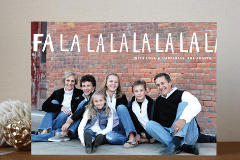 Handlettered Fa La La La La Holiday Photo Cards