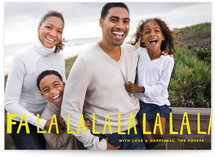 Handlettered Fa La La La La Holiday Photo Cards