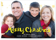 Handlettered Merry Christmas Holiday Photo Cards