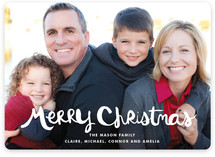 Handlettered Merry Christmas Holiday Photo Cards