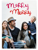 Handlettered Merry Merry Holiday Photo Cards