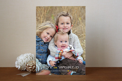 Jingle and Joy to the World Holiday Photo Cards