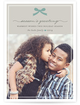 Paris + Vintage Holiday Ribbon Holiday Photo Cards