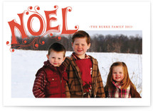 Decorative Noel Holiday Photo Cards