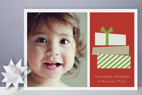 Stacked Gifts Holiday Photo Cards