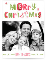 Quirky Happy Holidays Holiday Photo Cards