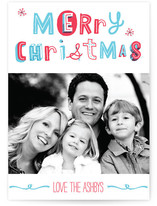 Quirky Happy Holidays Holiday Photo Cards