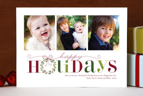 Red Holiday Holiday Photo Cards