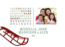 Vintage Sled Holiday Photo Cards, by Andres Montaño