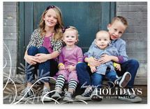 Snowflake Whimsy Holiday Photo Cards