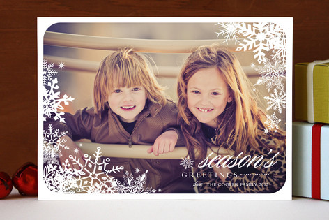 Snowflake Window Holiday Photo Cards