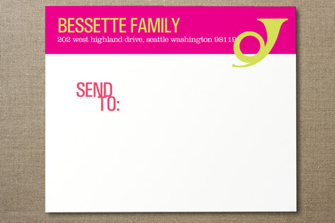 Alex Elkos Peace Love and Bop Holiday Photo Card Label