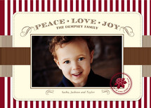 Holiday Stripes Holiday Photo Cards, by Nineteen Design Studio