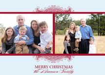 Ornate Frame Holiday Photo Cards, by Wiley Valentine