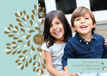Mistletoe Wreath Holiday Photo Cards by Karen Glenn