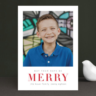 May Your Days Be Merry Holiday Photo Cards