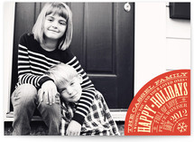 Vintage Typography Poster Holiday Photo Cards