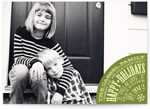 Vintage Typography Poster Holiday Photo Cards