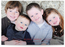 Modern Family Crest Holiday Photo Cards