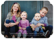 Modern Family Crest Holiday Photo Cards
