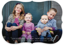 Modern Family Crest Holiday Photo Cards