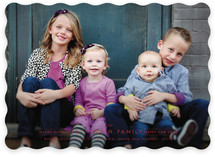 Modern Family Crest Holiday Photo Cards