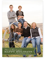 Red Ribbon Happiness Holiday Photo Cards