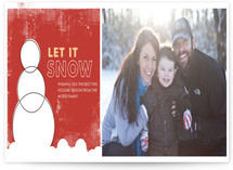 Modern Snowman Holiday Photo Cards