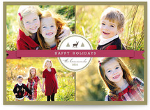 Green Ribbon Holiday Photo Cards